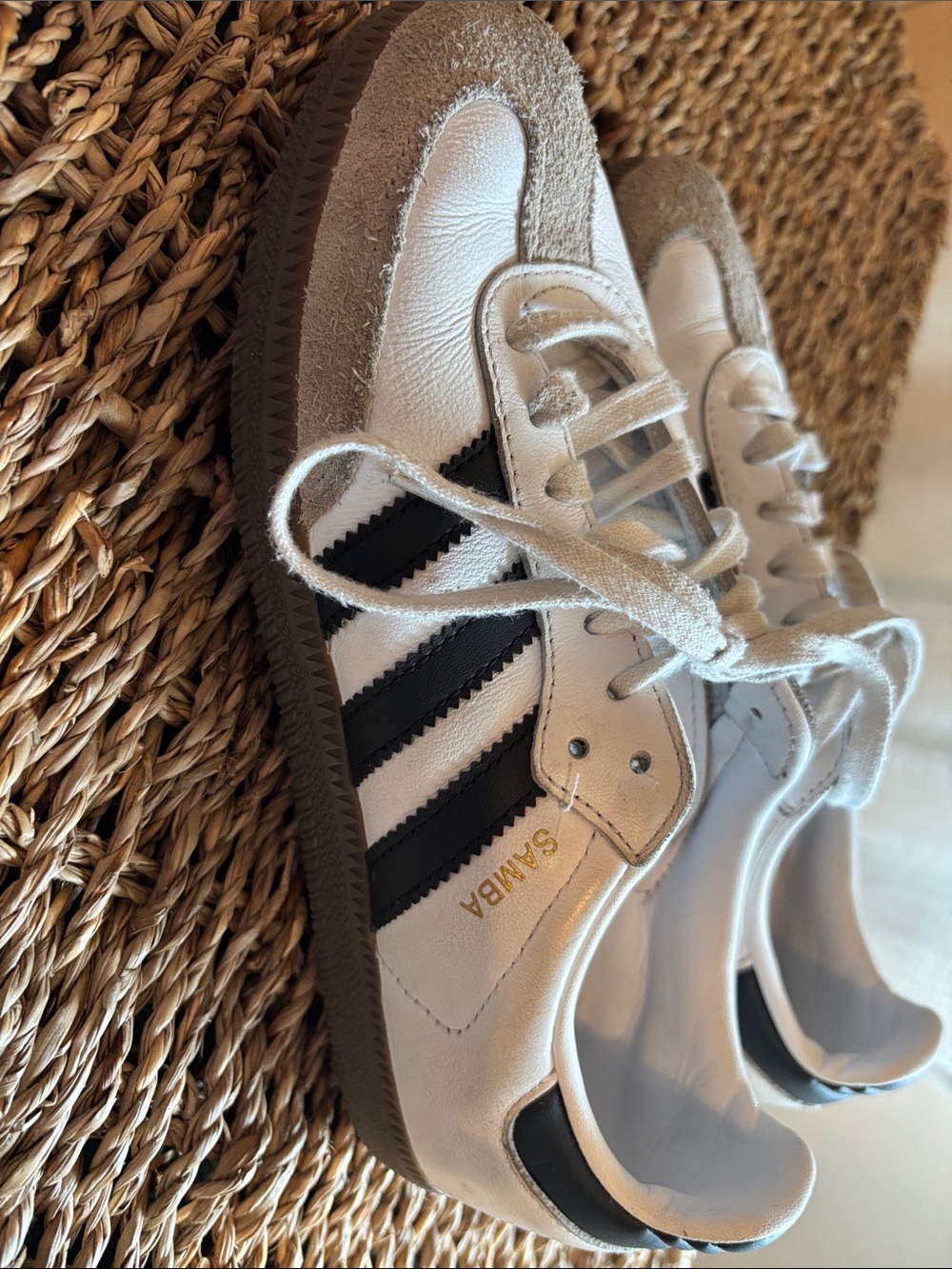 adidas White Black Samba Sneakers